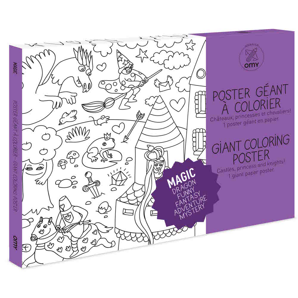 caja poster grande para colorear magic